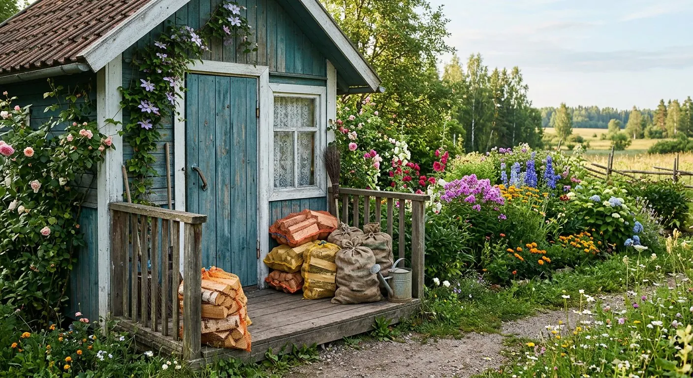 Для дачи — Дрова в мешках 30 л, в Москве